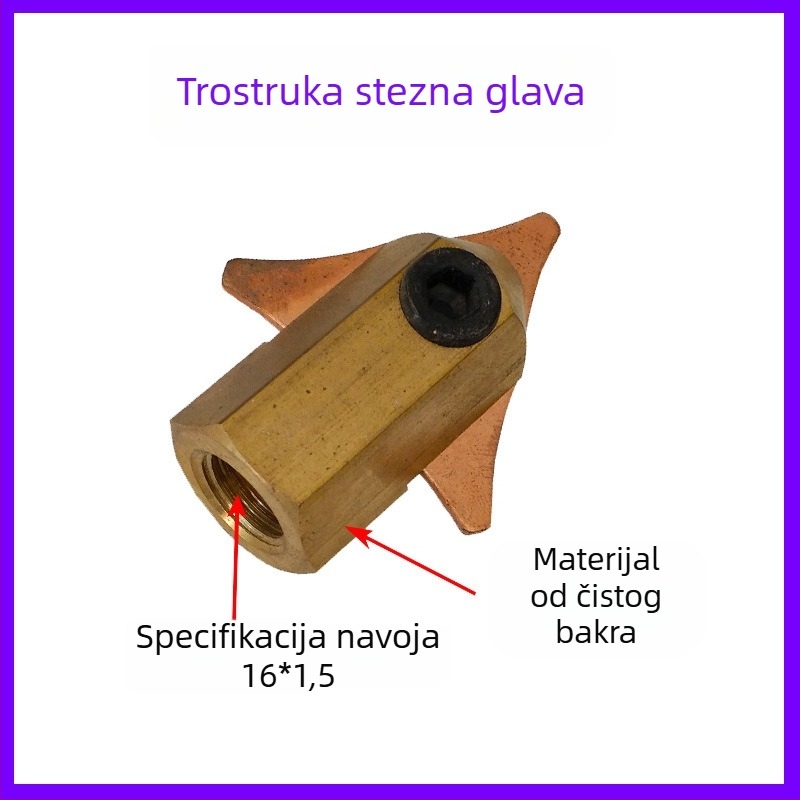 Pribor za stroj za oblikovanje i popravak lima: ručka u obliku pištolja, trokutasti dio, ugljična šipka, kružni brtveni prsten, čeljust