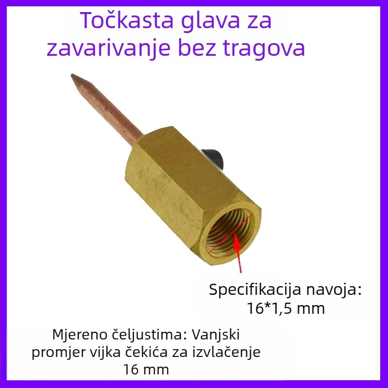 Pribor za stroj za oblikovanje i popravak lima: ručka u obliku pištolja, trokutasti dio, ugljična šipka, kružni brtveni prsten, čeljust