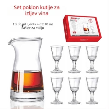 8-dijelni poklon set čaša za vino s logom, uključuje dekanter i visoke čaše