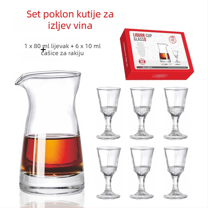 8-dijelni poklon set čaša za vino s logom, uključuje dekanter i visoke čaše