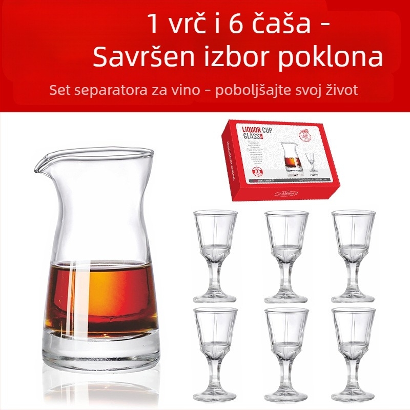 8-dijelni poklon set čaša za vino s logom, uključuje dekanter i visoke čaše