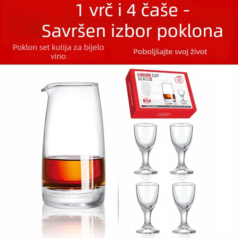 8-dijelni poklon set čaša za vino s logom, uključuje dekanter i visoke čaše