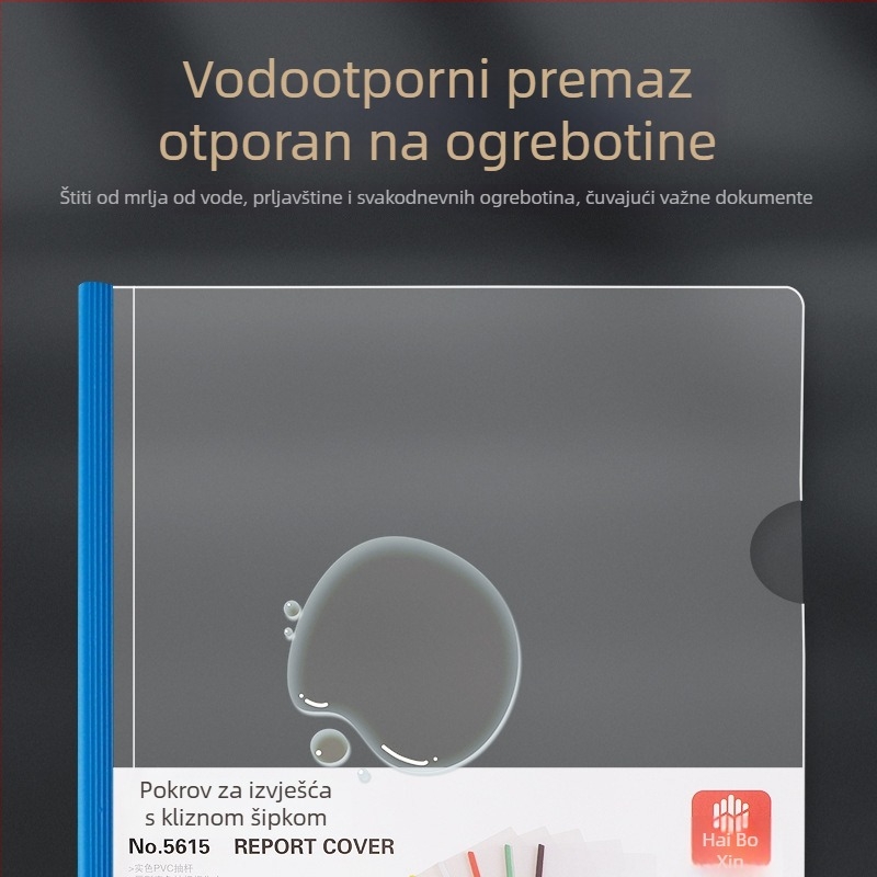 A4 mapa s povlačnim klipom, prozirnim umetnim stranicama, velika kapaciteta, plastični dokument binder s uzorkom