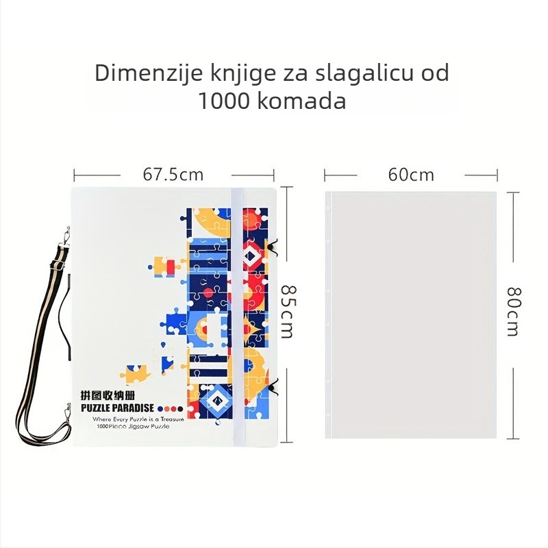 Organizator slagalica za 1000 dijelova, s A1 poster-knjigom i A2 dosjeom za kolekciju, 60 stranica, PP materijal