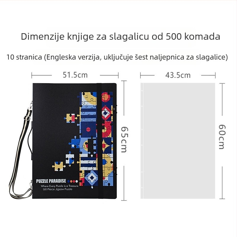 Organizator slagalica za 1000 dijelova, s A1 poster-knjigom i A2 dosjeom za kolekciju, 60 stranica, PP materijal