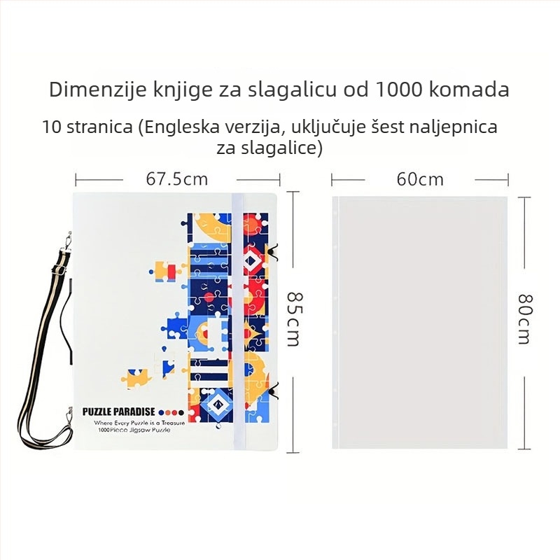 Organizator slagalica za 1000 dijelova, s A1 poster-knjigom i A2 dosjeom za kolekciju, 60 stranica, PP materijal