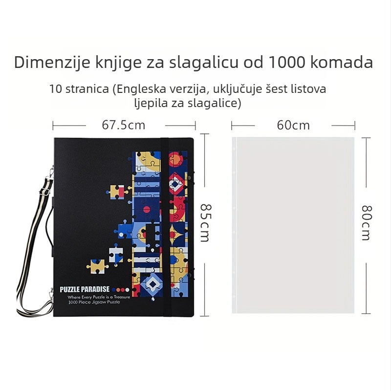 Organizator slagalica za 1000 dijelova, s A1 poster-knjigom i A2 dosjeom za kolekciju, 60 stranica, PP materijal