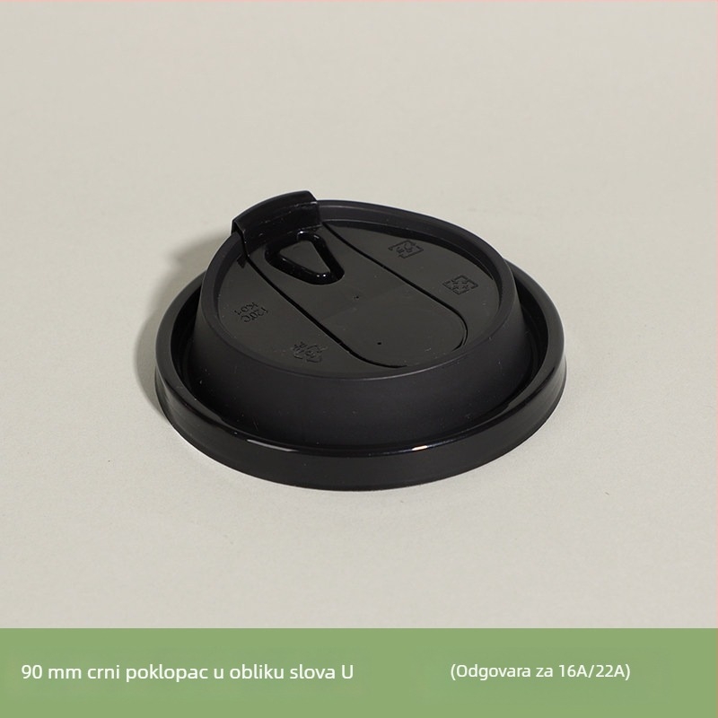 Jednokratna kapica za papirnatu čašu, plosni poklop s prekidačem, promjeru 80/90 mm, višenamjenski spojni poklop, vodonepropusan, poklop za čaj s mlijekom.