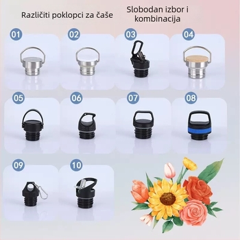Kape za sportske boce s vodom: velike i male otvore, PP kapice za izravno piće i slične kapice