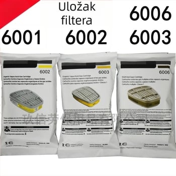 Kutija filtra s aktivnim ugljenom 6001–6006, dodaci za masku za zaštitu od plinova
