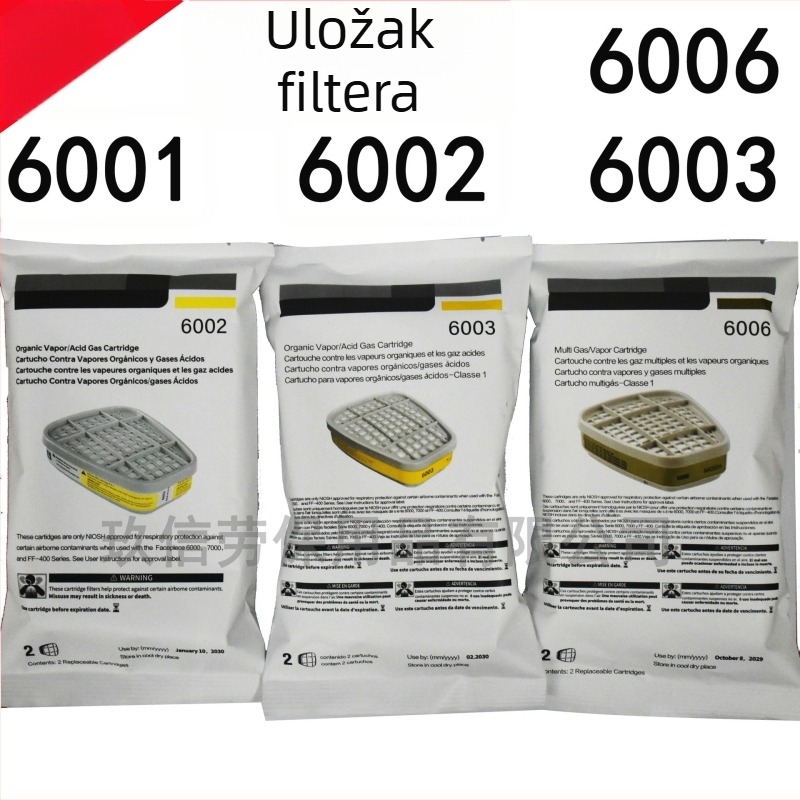 Kutija filtra s aktivnim ugljenom 6001–6006, dodaci za masku za zaštitu od plinova