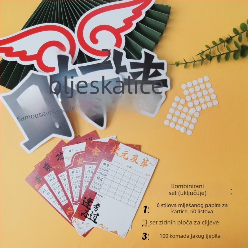 Zidne kartice ciljeva učenja za učenike srednje škole i gimnazije s karticama ciljeva ispita