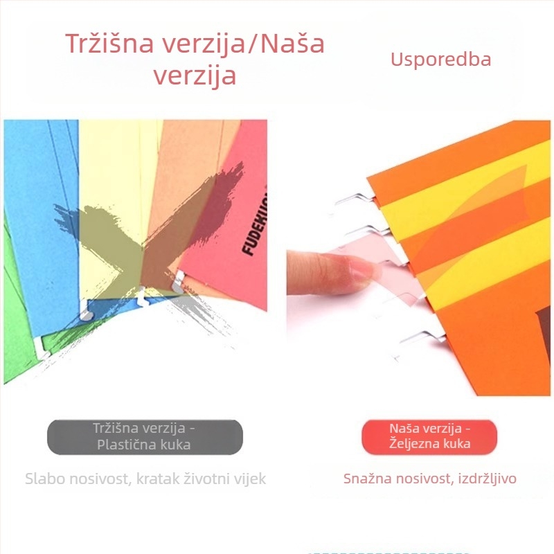 A4 metalni klip za dosije s kukom