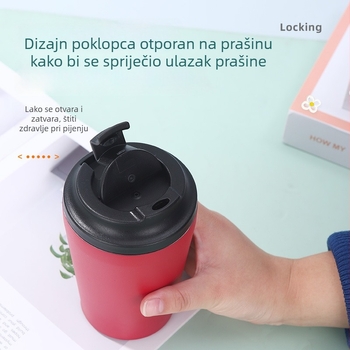 Izolirana čaša od nehrđajućeg čelika s mjernom skalom, prenosiva za muškarce i žene, s mogućnošću prilagođavanja logotipa