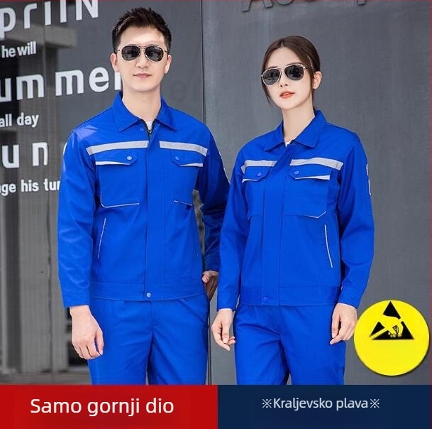 Antistatijski radni komplet s 3D džepovima i reflektivnim trakama – sigurnosna majica za proljeće i jesen