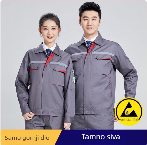 Antistatijski radni komplet s 3D džepovima i reflektivnim trakama – sigurnosna majica za proljeće i jesen