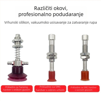 Vakuumska usisna čašica s otvorima za blokiranje otvora na kapici boce — industrijska velika glava od silikona, usisni priključak za manipulatore, pneumatski, visoke temperature