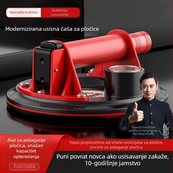 Usisna čašica za rukovanje pločicama s ručnom i električnom pumpom – snažan alat za velike ploče