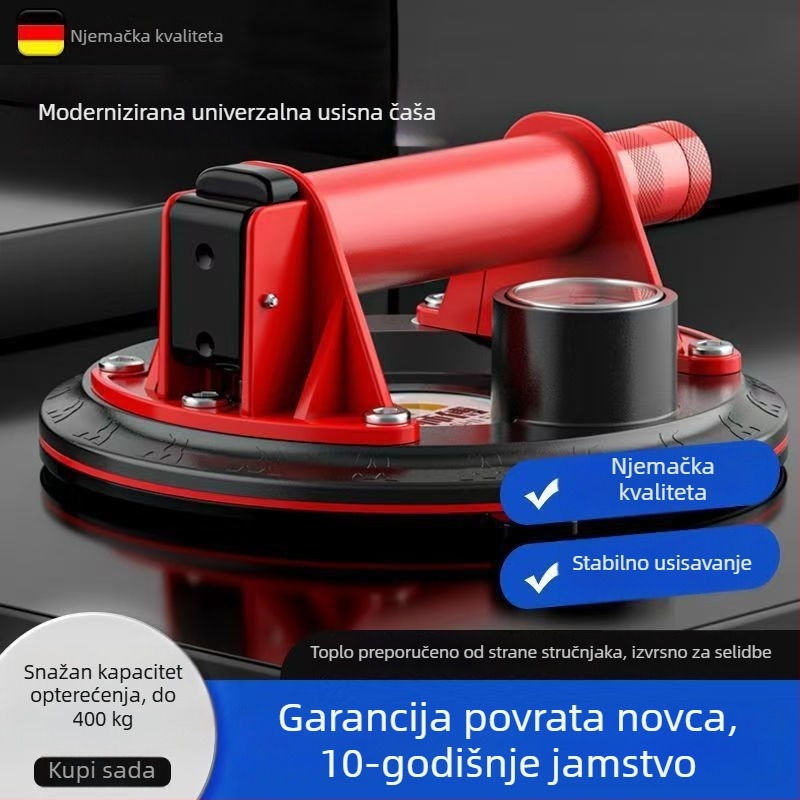 Usisna čašica za rukovanje pločicama s ručnom i električnom pumpom – snažan alat za velike ploče