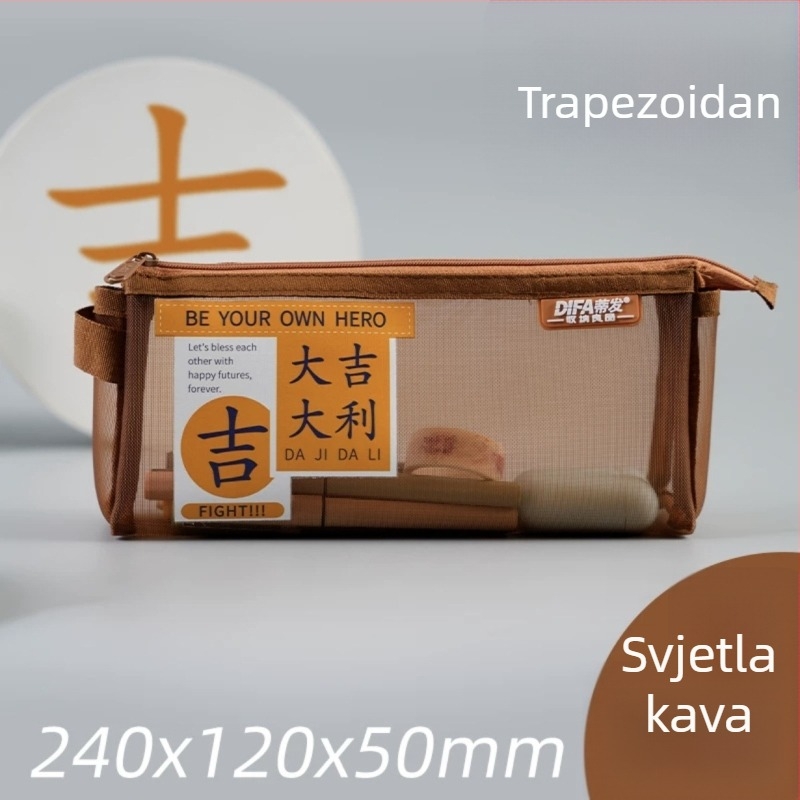Pernica Morandi boja, japanskog stila, velika kapaciteta, dvostrukog sloja, lagana i prijenosna za učenike