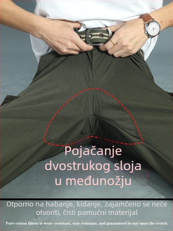 Muške radne hlače za zavarivanje, otporne na habanje, širokog kroja, proljeće i jesen