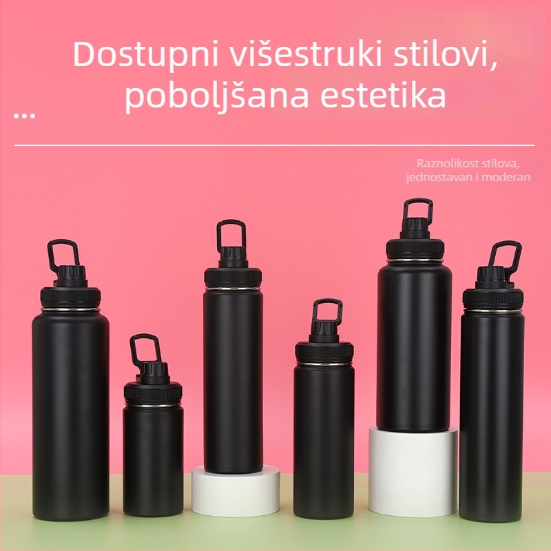 Termos od nehrđajućeg čelika 304, dvostruki zidovi, vakuumska izolacija, velika kapaciteta, prenosni za aktivnosti na otvorenom i vožnju biciklom