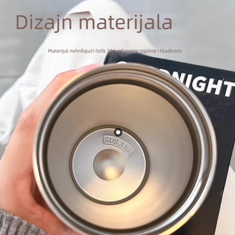 Termos šalice od 316 nehrđajućeg čelika, izolirana s slamkom, velika kapaciteta za dom, ured ili školu