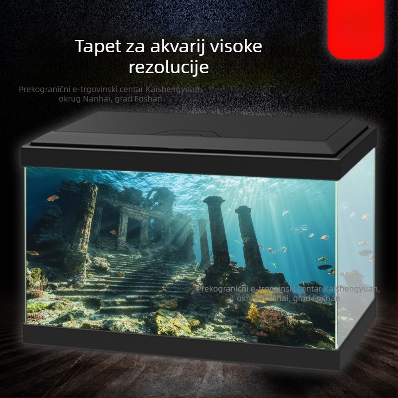 Samoljepljivi pozadinski papir za akvarij, visokorezolucijski, PVC materijal, veličina po mjeri