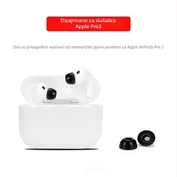 Poklopci za uši od memorijske pjene za AirPods Pro 3. generacije, spužvasti ušni čepovi, inertni spužvasti čepovi