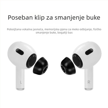 Poklopci za uši od memorijske pjene za AirPods Pro 3. generacije, spužvasti ušni čepovi, inertni spužvasti čepovi