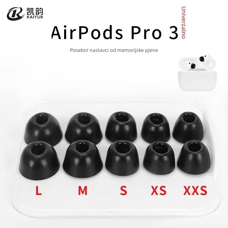 Poklopci za uši od memorijske pjene za AirPods Pro 3. generacije, spužvasti ušni čepovi, inertni spužvasti čepovi