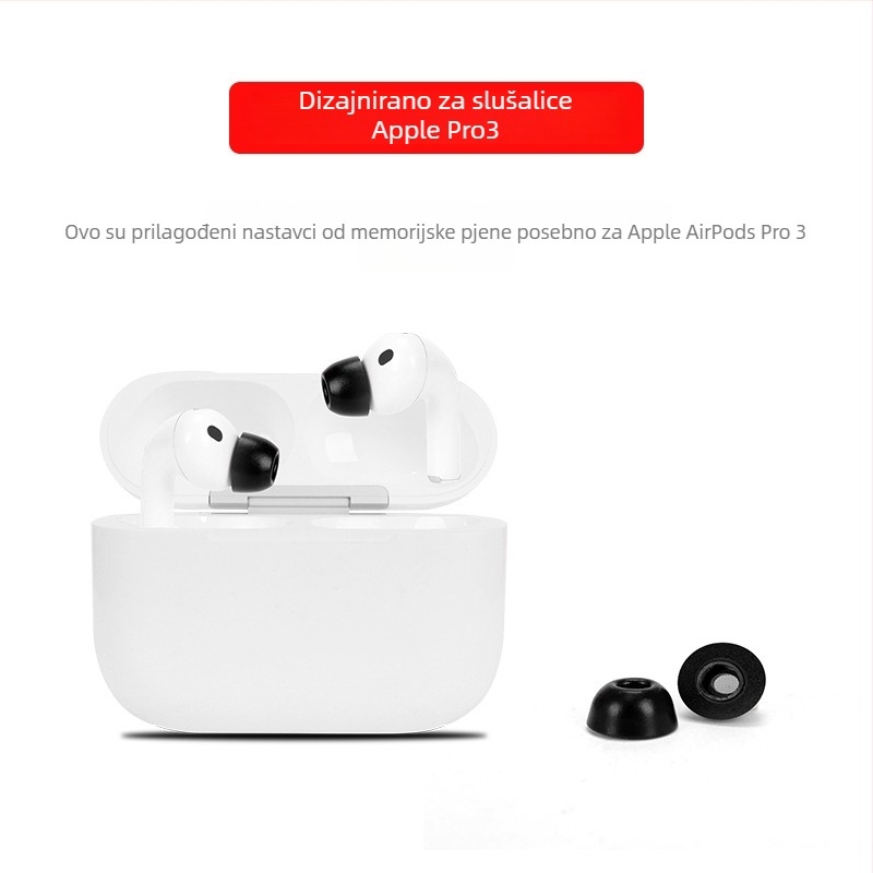 Poklopci za uši od memorijske pjene za AirPods Pro 3. generacije, spužvasti ušni čepovi, inertni spužvasti čepovi