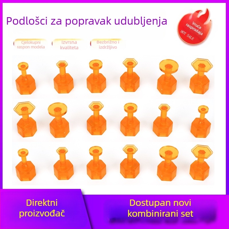 Set za popravak udubljenja bez lakiranja zbog grada — alati za izvlačenje, tabovi za izvlačenje, brtvila i čekić
