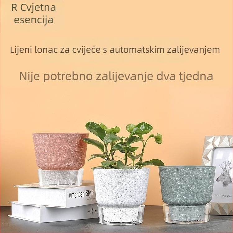 Plastična posuda za cvijeće s automatskim zalijevanjem, izdržljiva za pothos i ruže