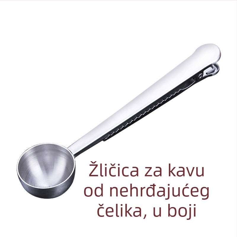 Set mjernih čaša i žlica od nehrđajućeg čelika s dvostrukom skalom za pečenje, kavu i začine