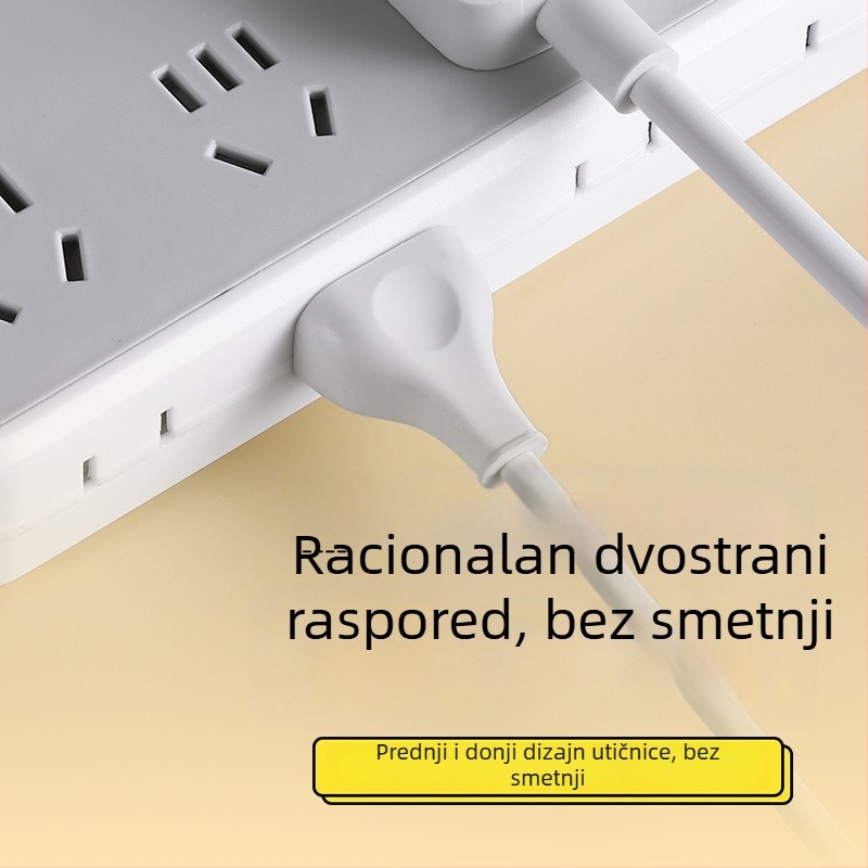 Višenamjenski produžni kabel s više USB priključnica, digitalnim zaslonom sata, pametnom utičnicom i noćnim svjetlom