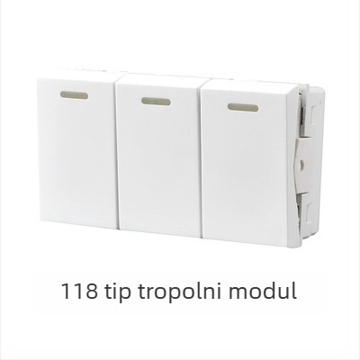 118-tip modulni zidni skriveni prekidački panel s 1–4 utičnicama za kućnu upotrebu