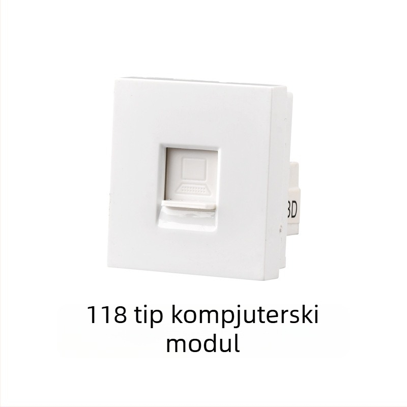 118-tip modulni zidni skriveni prekidački panel s 1–4 utičnicama za kućnu upotrebu