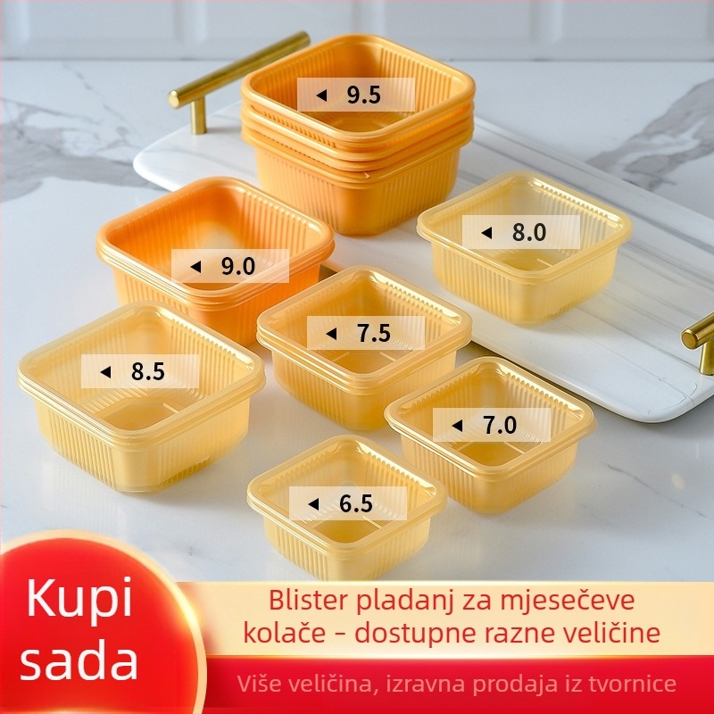 Ojačana PP pladnja Mooncake 80g/125g - pladnja za Mooncake pakiranje, 100 kom.