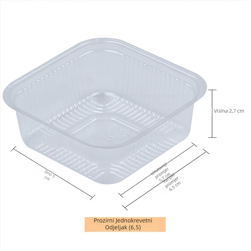 Ojačana PP pladnja Mooncake 80g/125g - pladnja za Mooncake pakiranje, 100 kom.