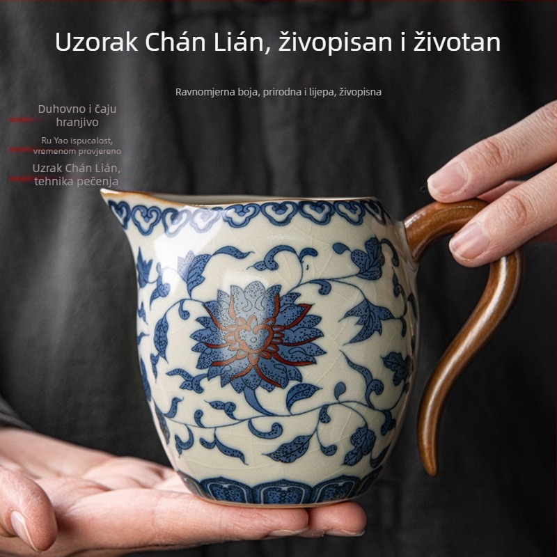 Gaiwan od keramike Huang Ru Kiln s uzorkom uvijenog lotosa — gaiwan i majstorska šalice, novi kineski keramički dodaci za čaj