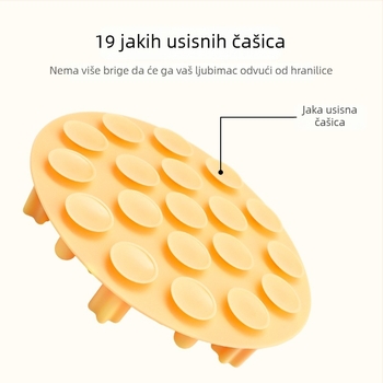 Posuda za sporo hranjenje za pse i mačke uz podlogu protiv gušenja
