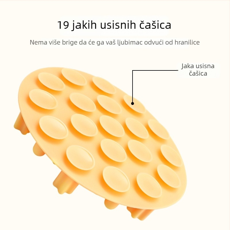 Posuda za sporo hranjenje za pse i mačke uz podlogu protiv gušenja
