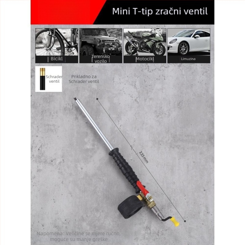 Mlaznica za inflaciju zraka za kompresor, glava za dofućavanje guma za automobile, motocikle i električna vozila