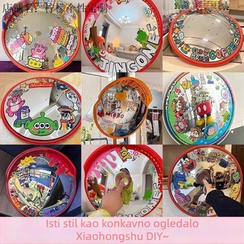 DIY graffiti oslikano širokokutno ogledalo za fotografiju, konveksno ogledalo za dekoraciju