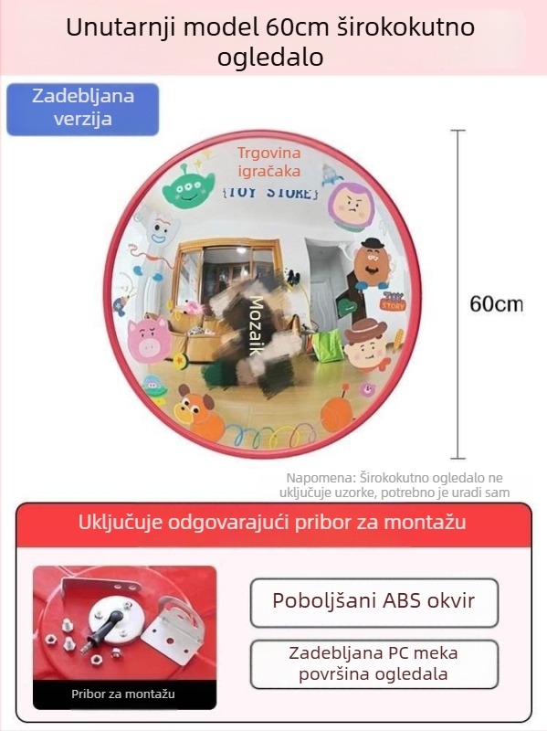 DIY graffiti oslikano širokokutno ogledalo za fotografiju, konveksno ogledalo za dekoraciju