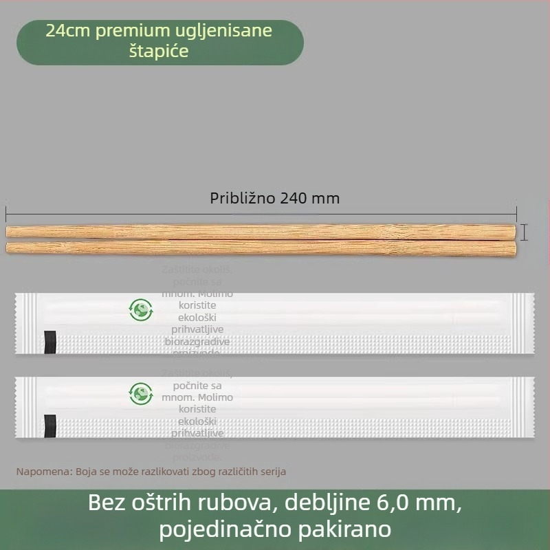 Jednokratne palčice od bambusa, kvalitete hrane, pojedinačno pakirane, higijenske za kućnu upotrebu i brzu hranu