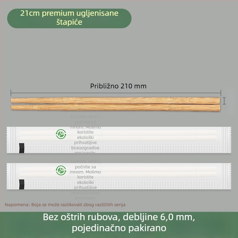 Jednokratne palčice od bambusa, kvalitete hrane, pojedinačno pakirane, higijenske za kućnu upotrebu i brzu hranu