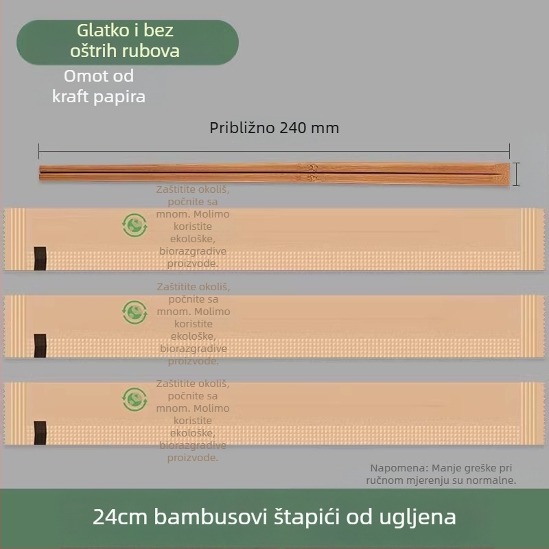Jednokratne palčice od bambusa, kvalitete hrane, pojedinačno pakirane, higijenske za kućnu upotrebu i brzu hranu