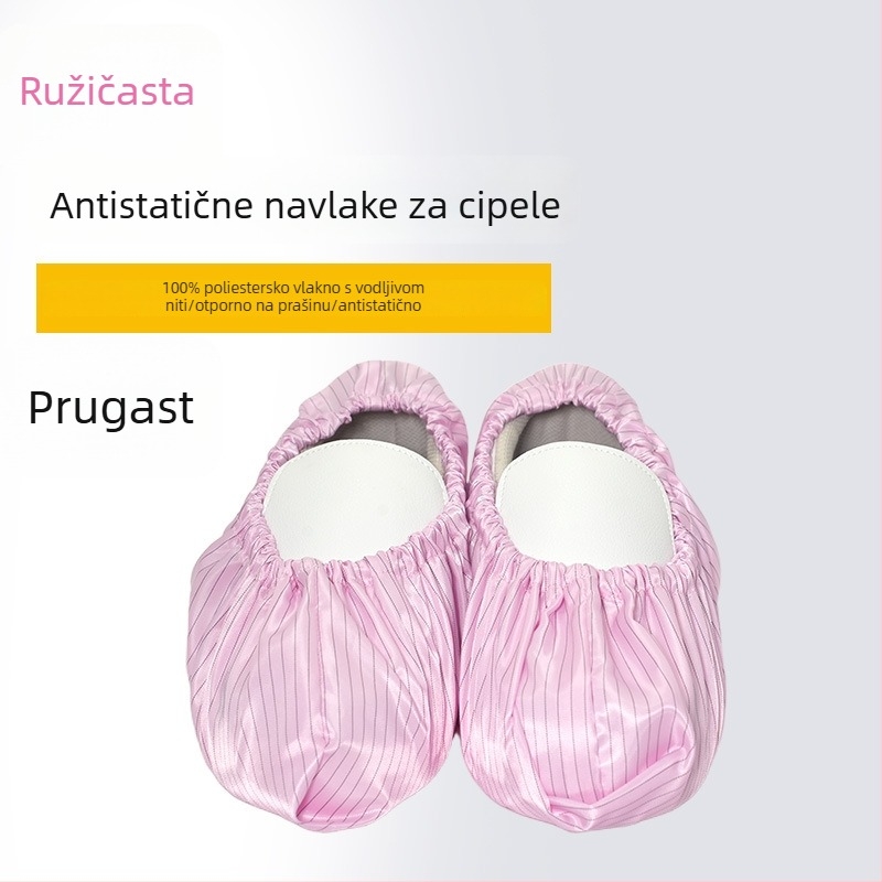 Antistatične navlake za obuću, prašini otporne i višekratne, za radnu obuću, prugaste